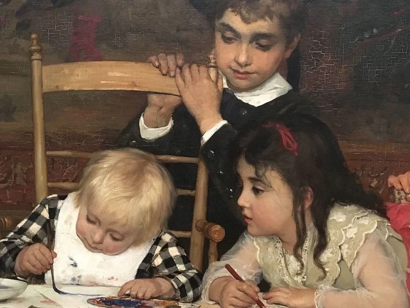 1834-Jan Frans Verhas - Il Maestro Pittore - Museo delle Belle Arti di Gand - dettaglio